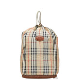 バーバリー ノバチェック シャドーホース ワンショルダーバッグ ベージュ マルチカラー キャンバス レザー レディース BURBERRY 【中古】
